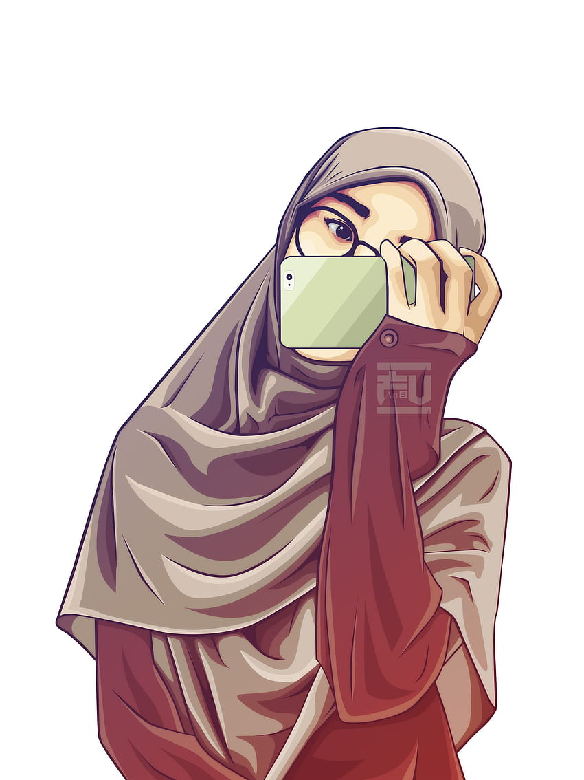 Hijab Vector @ahmadfu22, hijabers fondo de pantalla del teléfono