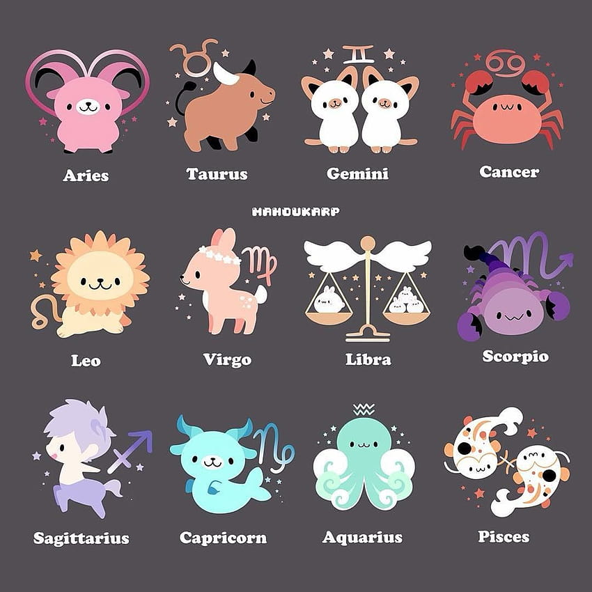 Знаки зодиака, animales del signo zodiacal fondo de pantalla del teléfono