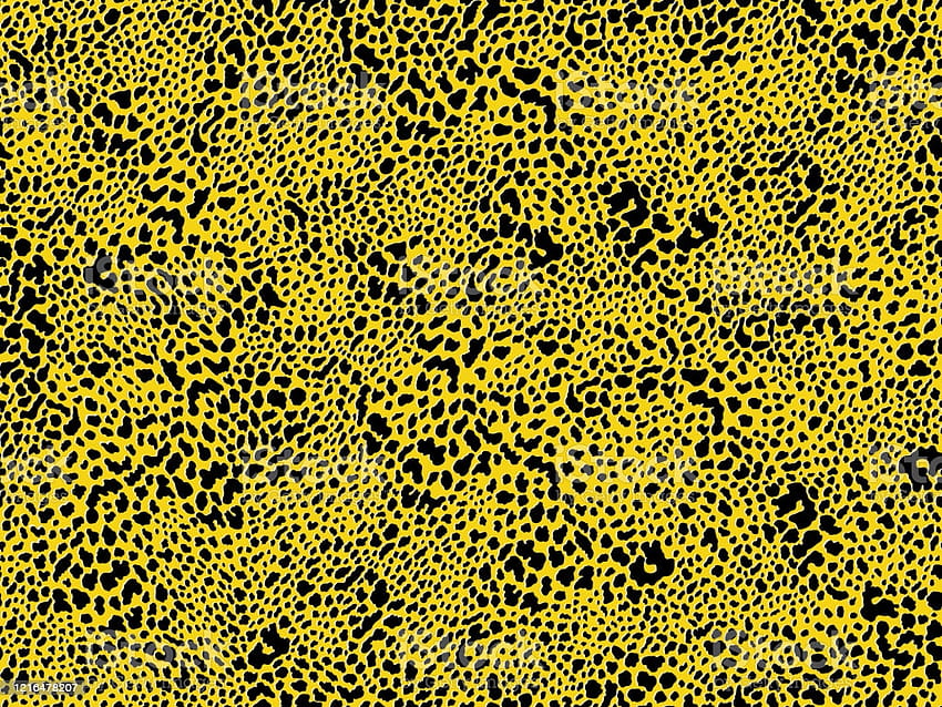 Retro 80s Style Animal Print With Small Black Spots On Mustard Yellow Backgrounds Leopard Print Seamless Vector Pattern Stock Illustration HD wallpaper