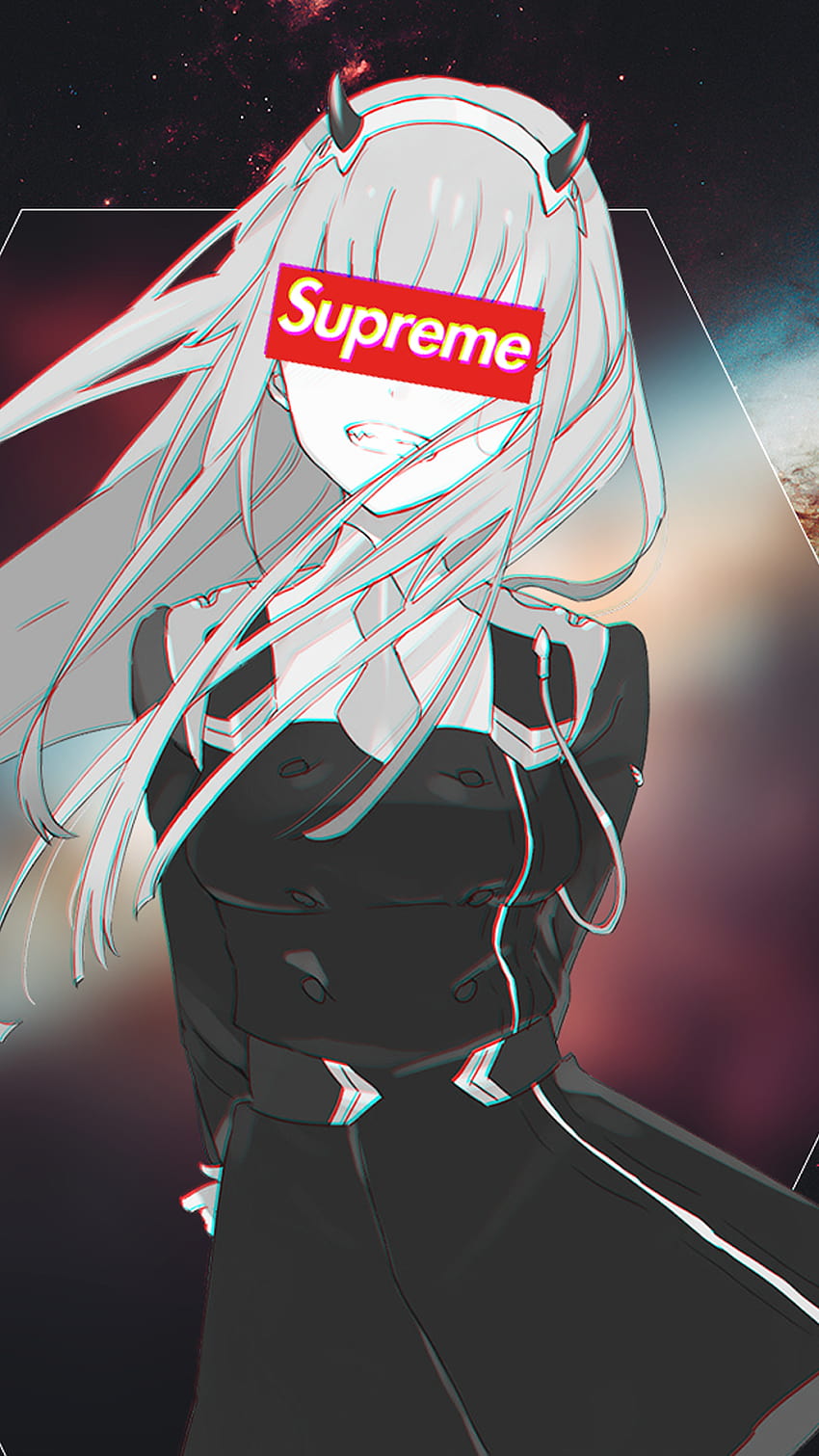 Supreme phone, anime girl supreme HD phone wallpaper