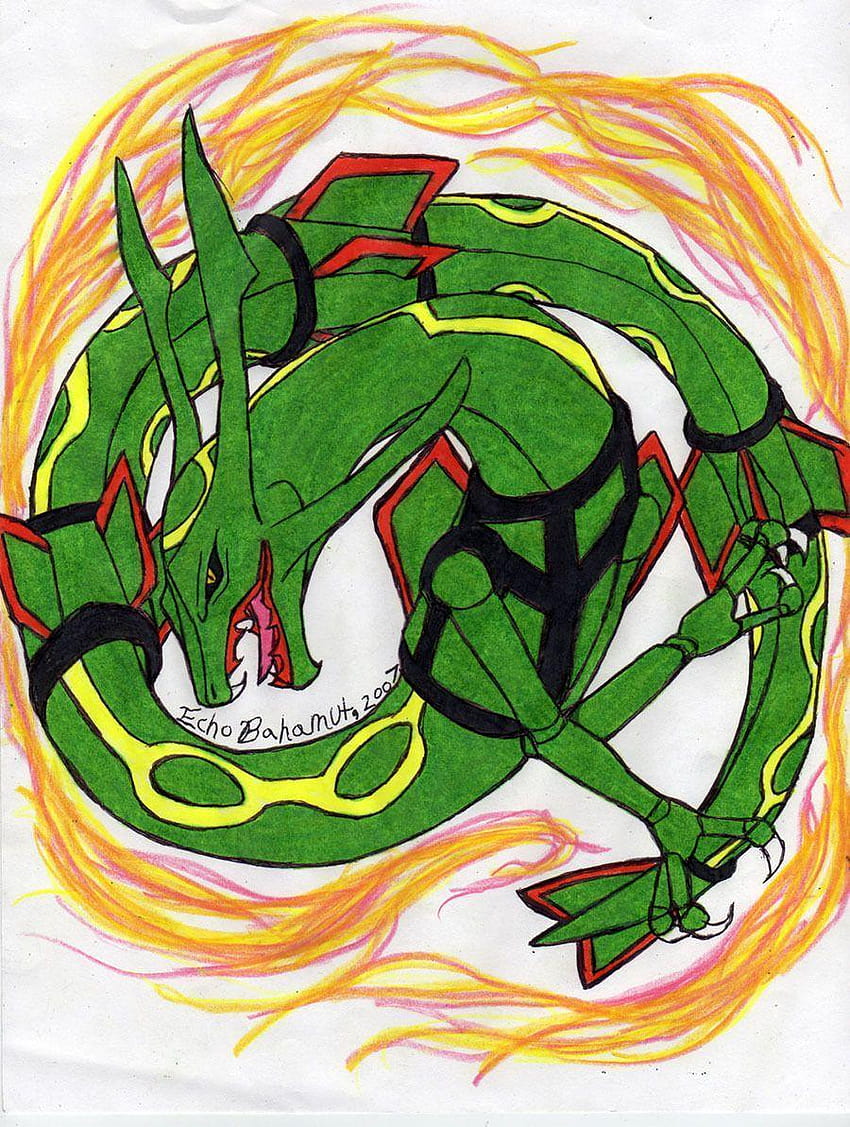 Rayquaza Rayquaza drawing and backgrounds, raiquaza HD phone wallpaper