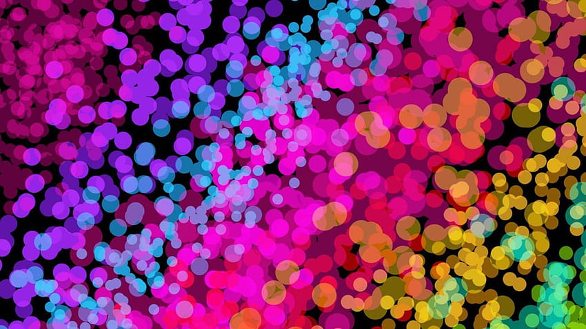 Colorful Neon Bokeh Rounds Abstract, colorful neon circles HD wallpaper