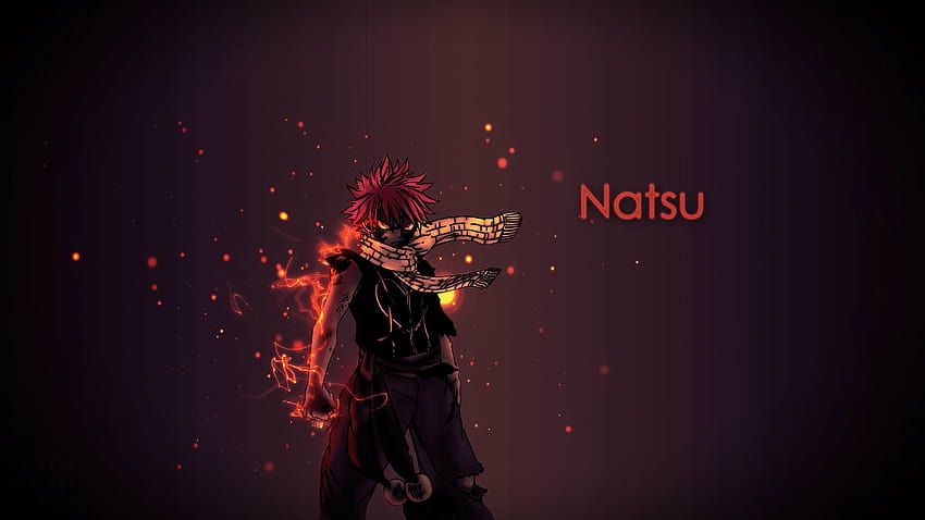 Fairy Tail Natsu Anime Live, logotipo de anime de cuento de hadas rojo fondo de pantalla