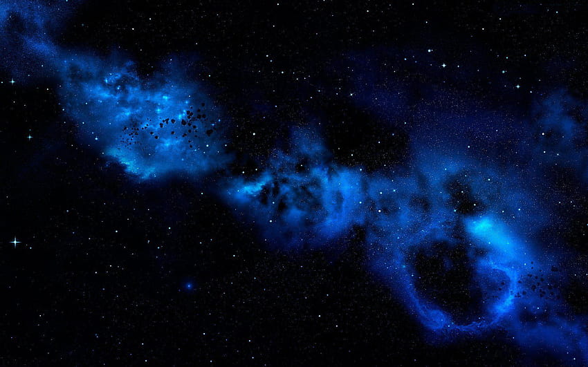Синя галактика HD тапет