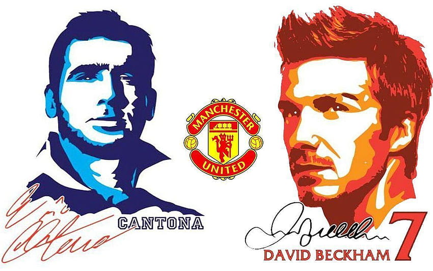 Eric Cantona와 David Beckham HD 월페이퍼
