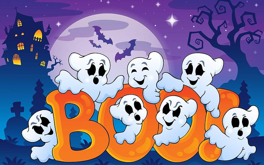 Cute Halloween Ghost – Festival s, fantasmas do dia das bruxas papel de parede HD