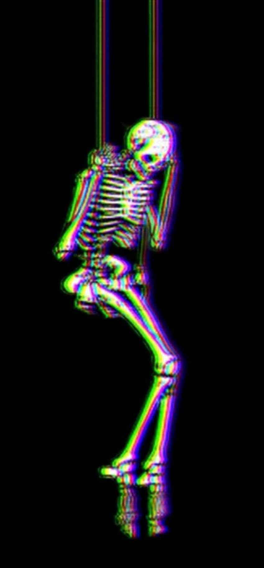 Skeleton Estetika, kerangka emo wallpaper ponsel HD