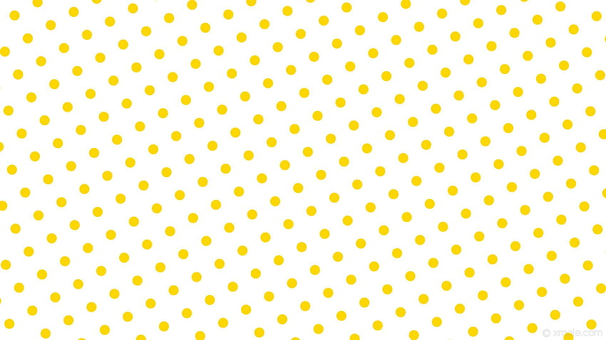 White Polka Dot, yellow circle aesthetic HD wallpaper