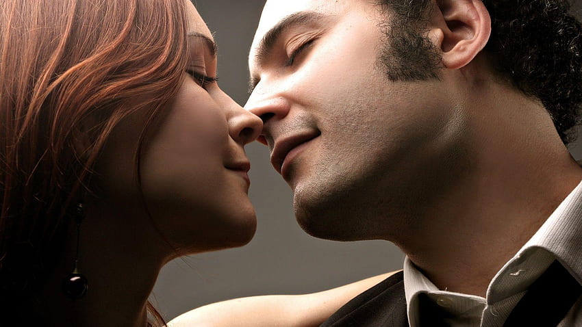 1920x1080 Couple, Affection, Kiss, Man, men and women lip kiss HD wallpaper