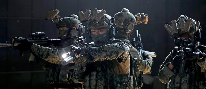 韓国特殊戦司令部の第 3 特殊部隊旅団のメンバー [5472 x 2376] : r/MilitaryPorn, special force members 高画質の壁紙
