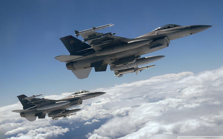 warplanes, General Dynamics F 16 Fighting Falcon, Jet fighter HD wallpaper