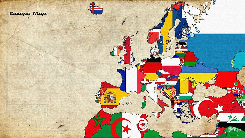 2925467 / 1920x1080 map europe old map flag JPG 828 kB, europa map HD wallpaper