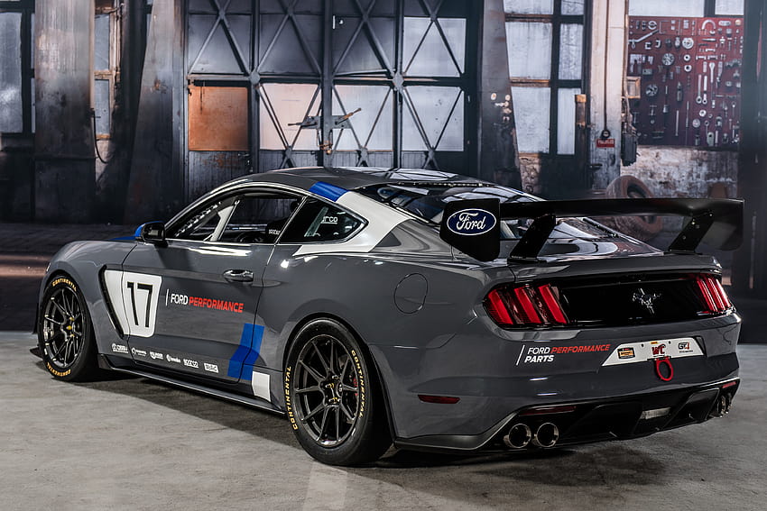 Ford Mustang GT4 Race Car Muscle Car Coupe Black Car Car, mustang race HD wallpaper