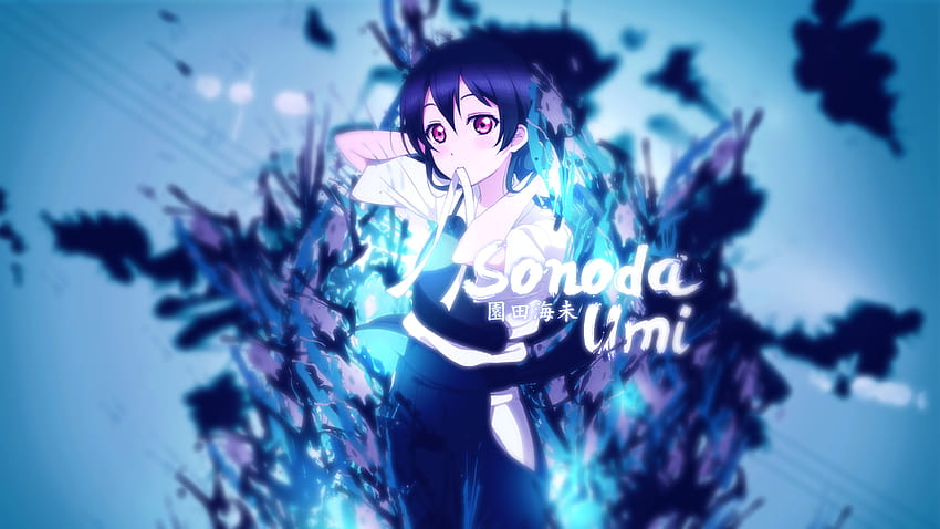 Download wallpaper 1920x1080 love live!, anime girl, sonoda umi, pretty  eyes, full hd, hdtv, fhd, 1080p wallpaper, 1920x1080 hd background, 29350