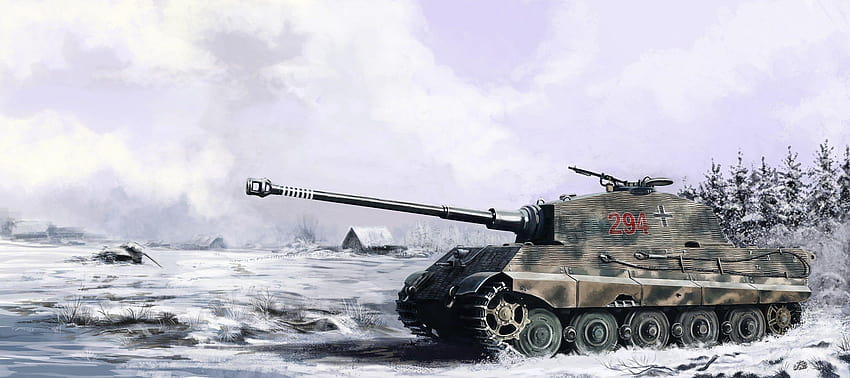 Bulge 전투의 독일 King Tiger 탱크, konigstiger HD 월페이퍼