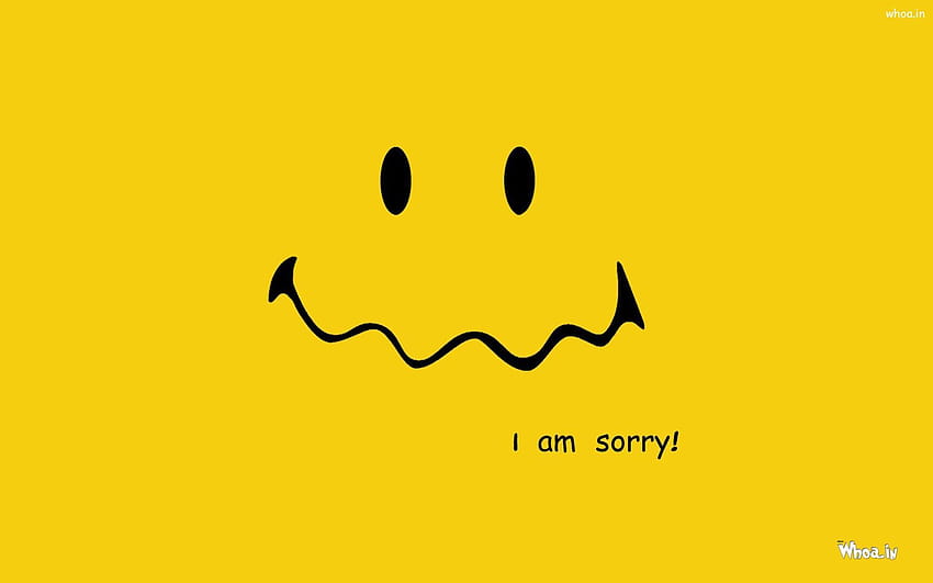 I M Sorry 3D With Sad Smily Face HD wallpaper
