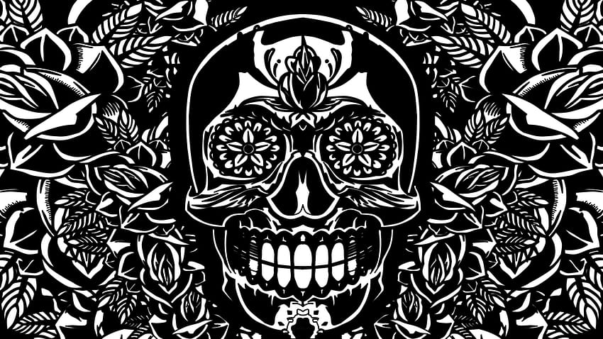 black sugar skull wallpaper