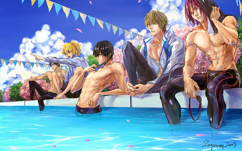HD wallpaper   iwatobi swim club anime boys tachibana makoto matsuoka  rin  Wallpaper Flare