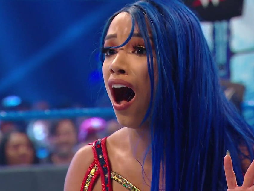 SmackDown のプレビュー: 史上初めて?、サーシャ バンクの青い髪 高画質の壁紙