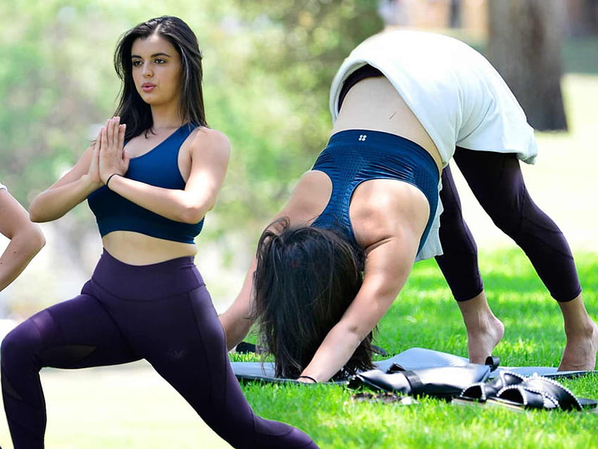 Rebecca Black Goes Face Down, Mats Up In Beverly Hills Yoga Session HD wallpaper