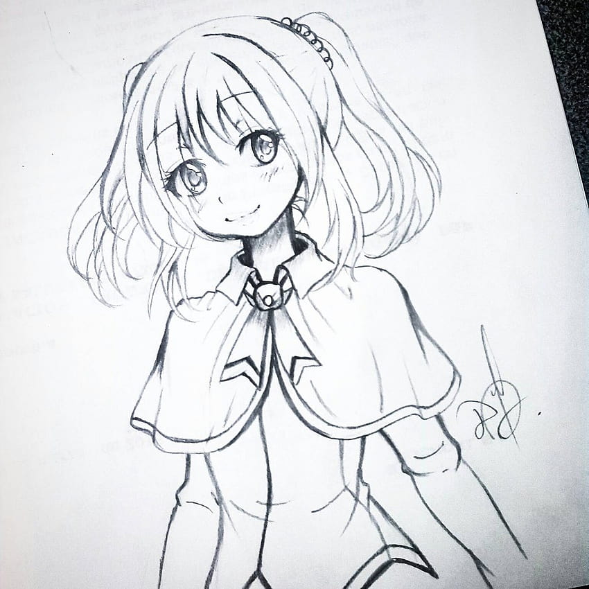 Cute little girl sketch illustration Stock Photo by wacomka 29708409