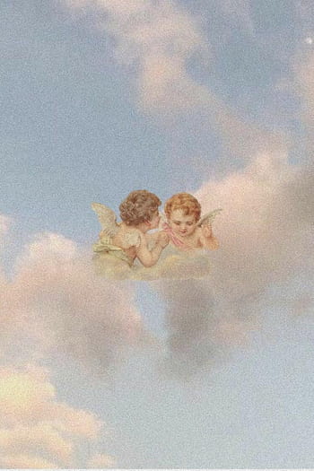 Cute Baby Cupid Watercolor Valentine Wallpaper Printable Digital Paper  Bundle