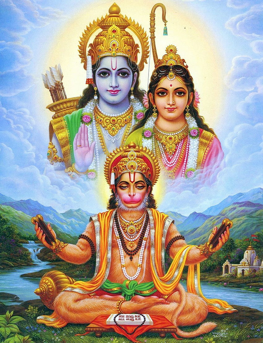 Hanuman Rama and Sita, ramsita HD phone wallpaper