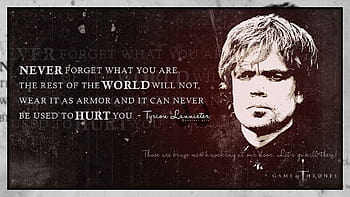 tyrion lannister armor quote