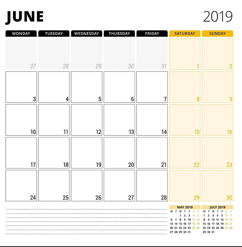 Haziran 2019 Planlayıcı Yazdırılabilir Takvim Günlük Haftalık Şablonlar, dolunay Haziran 2019 HD telefon duvar kağıdı