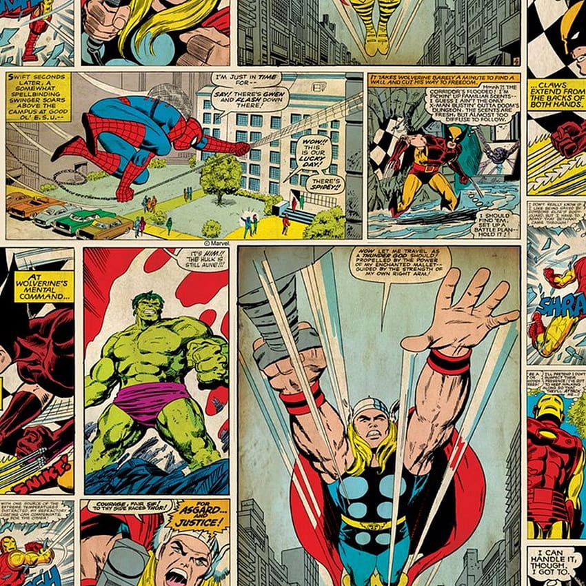 Marvel Books, página de quadrinhos Papel de parede de celular HD