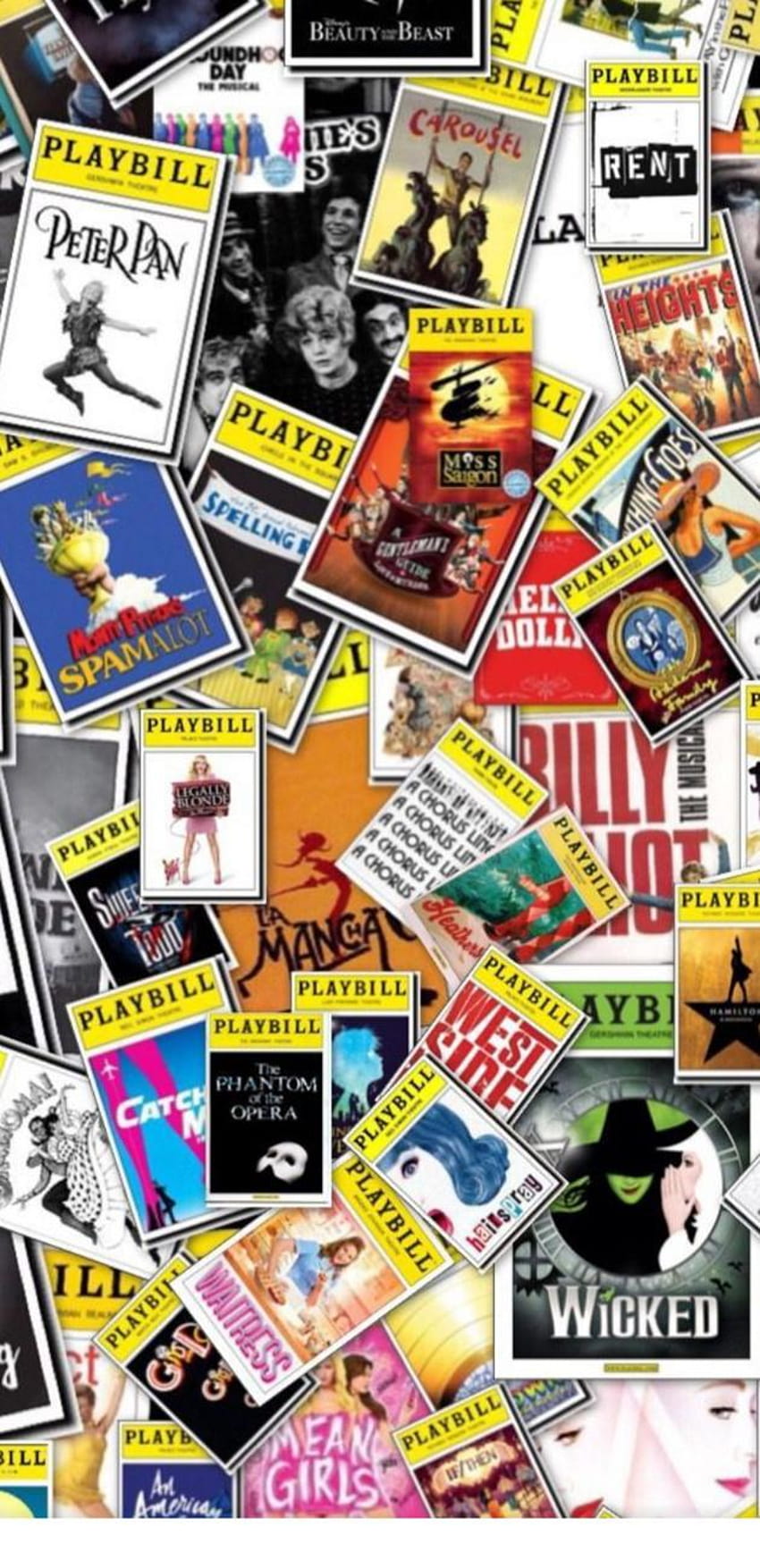 Broadway playbill by nerd2763, broadway musicals HD phone wallpaper