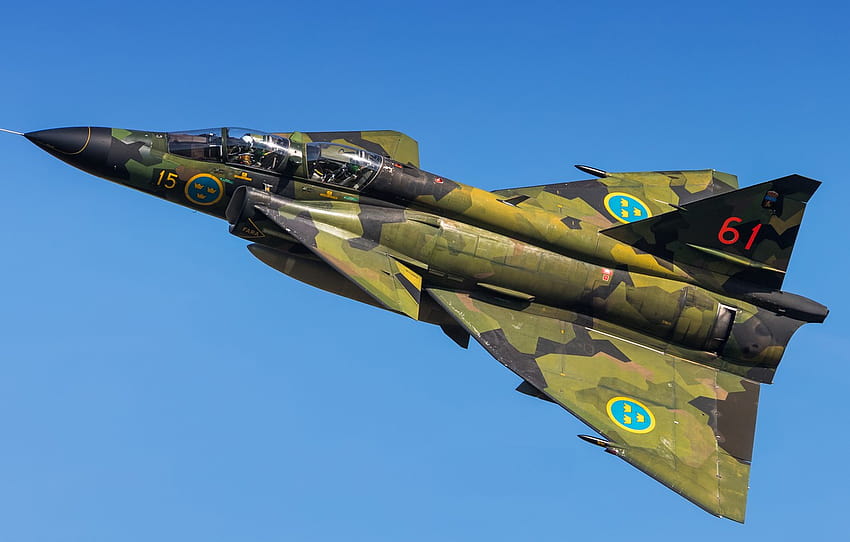 Myśliwiec, You CAN, szwedzkie siły powietrzne, Can 37 Viggen , sekcja авиация, saab 37 viggen Tapeta HD