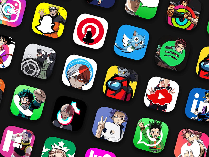 Anime Icons for Apps HD wallpaper | Pxfuel
