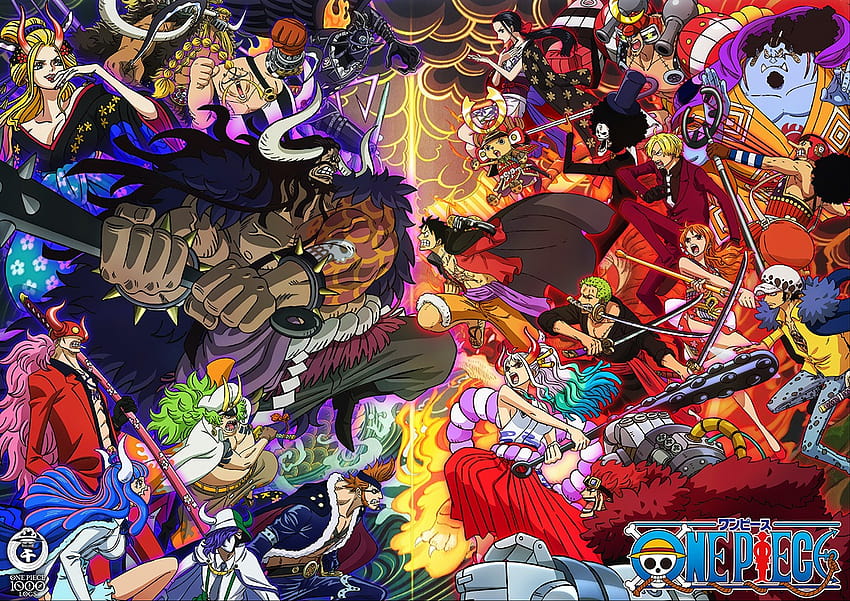 One Piece przedstawia pełną wybuchową oprawę wizualną odcinka 1000, one piece 1000 Tapeta HD