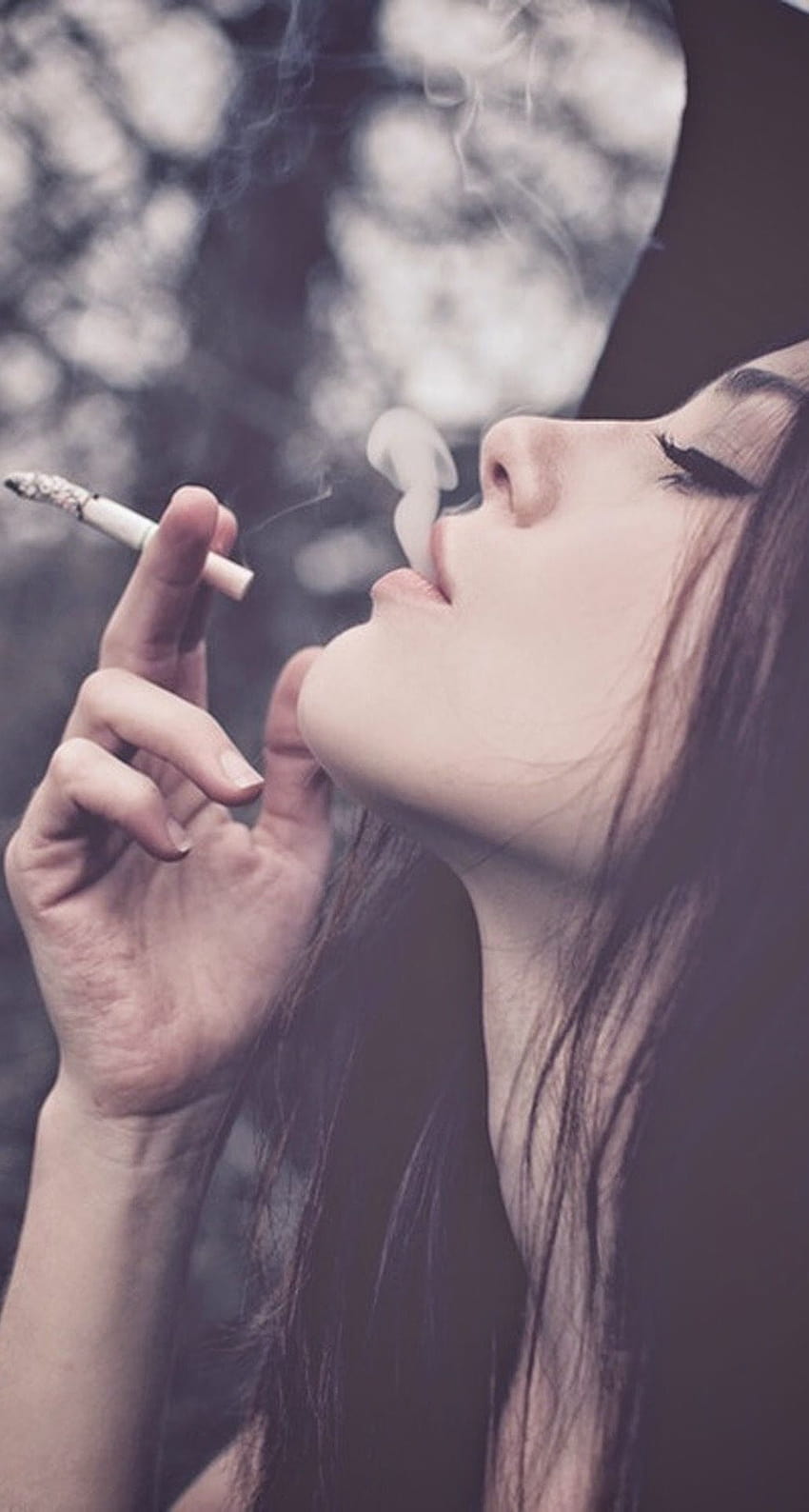 Black Smoke Girl, girl smoking weed art HD phone wallpaper | Pxfuel