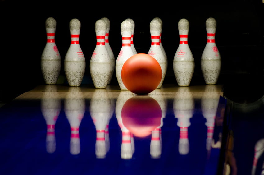 White Bowling Pins and Red Bowling Ball · Stock, women bowling HD wallpaper