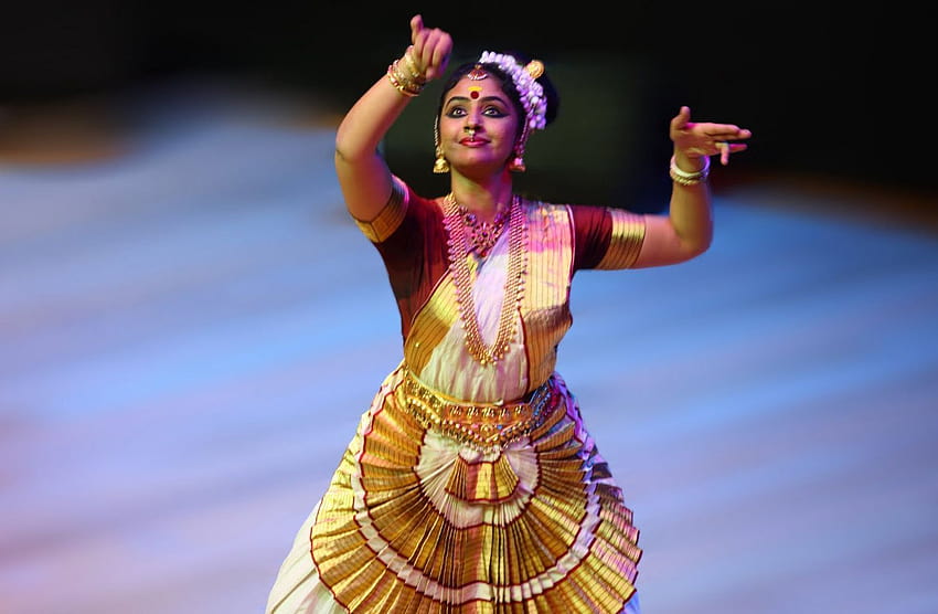 Mohiniyattam, традиционен танц HD тапет