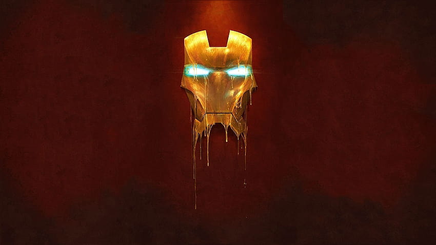 Avengers'ın erimesinden kalma Ironman'ın maskesinin harika bir dijital tablosu. Tamamı için linke tıklayın..., demir adam kafa HD duvar kağıdı