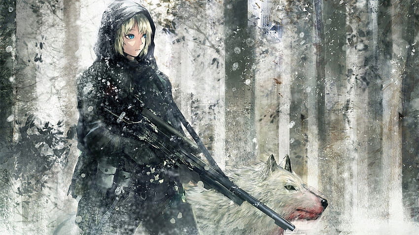 Anime Soldier Girl Rifle White Wolf Anime Soldier 1080 Hd Wallpaper Pxfuel 8195