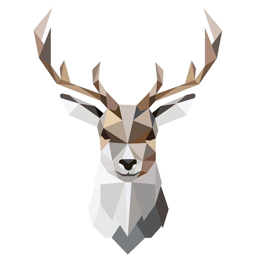 Deer Geometric, deer heads HD phone wallpaper