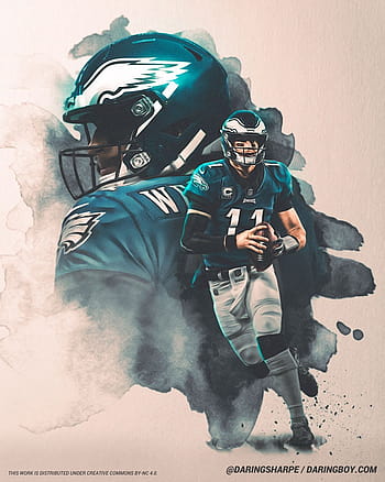 Philly Eagles SB52, carson wentz, football, green, nfl, nick fowles,  philadelphia, HD phone wallpaper