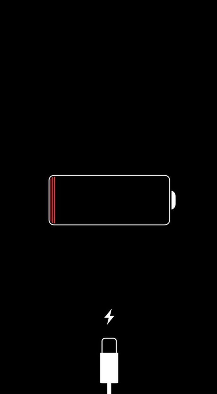 O que você precisa fazer se vir um ícone vermelho de bateria do iPhone, bateria fraca Papel de parede de celular HD