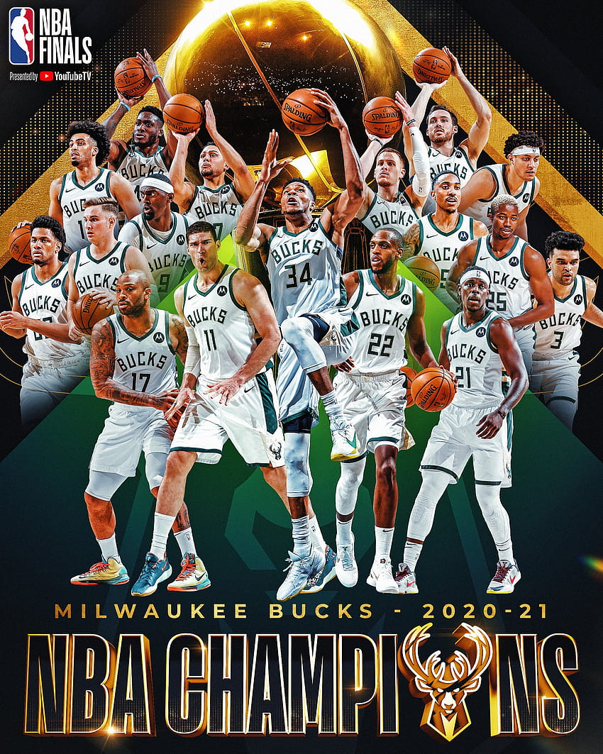 Milwaukee Bucks Champions NBA 2021 Fond d'écran de téléphone HD
