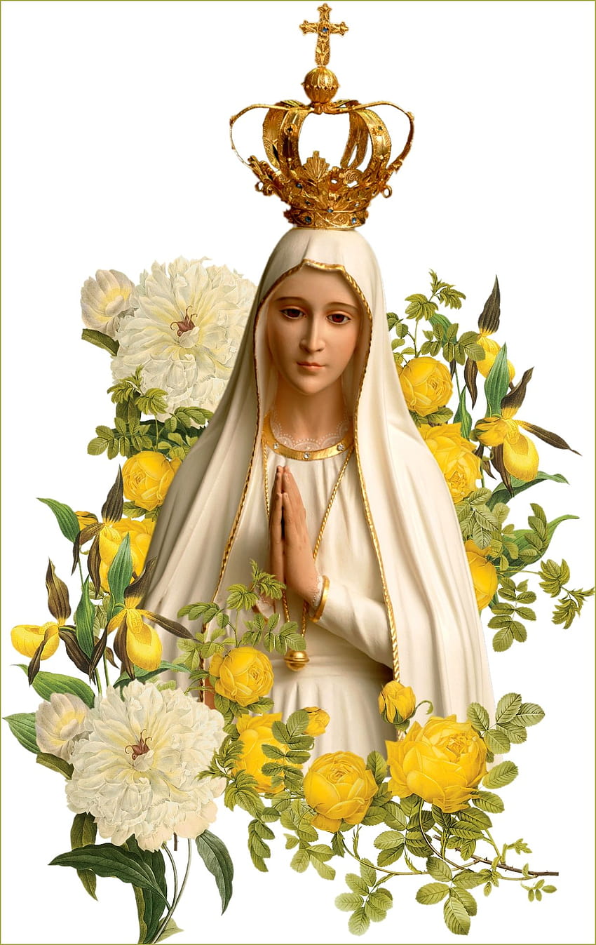 Най-добрите 6 Дева Мария на Броеницата на бедрото, нашата дама от Фатима мобилен HD тапет за телефон