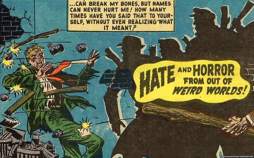 Comic Vintage: Hate and Horror from out of WEIRD WORLDS!, vintage horror HD wallpaper