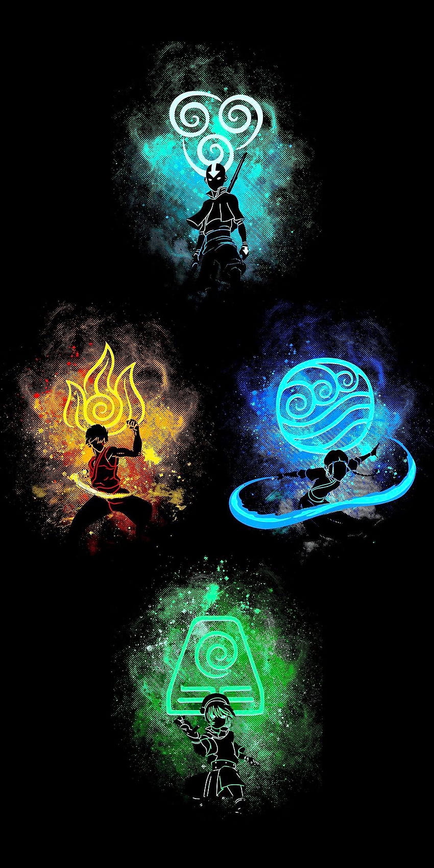 Avatar: Water Earth Fire Air Phone HD phone wallpaper