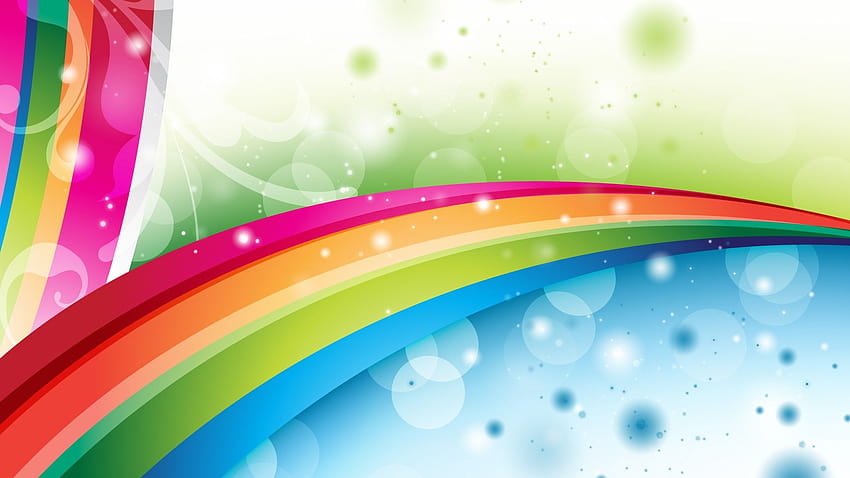 Adorable 45 Rainbow Full, multi coloured abstract wave HD wallpaper