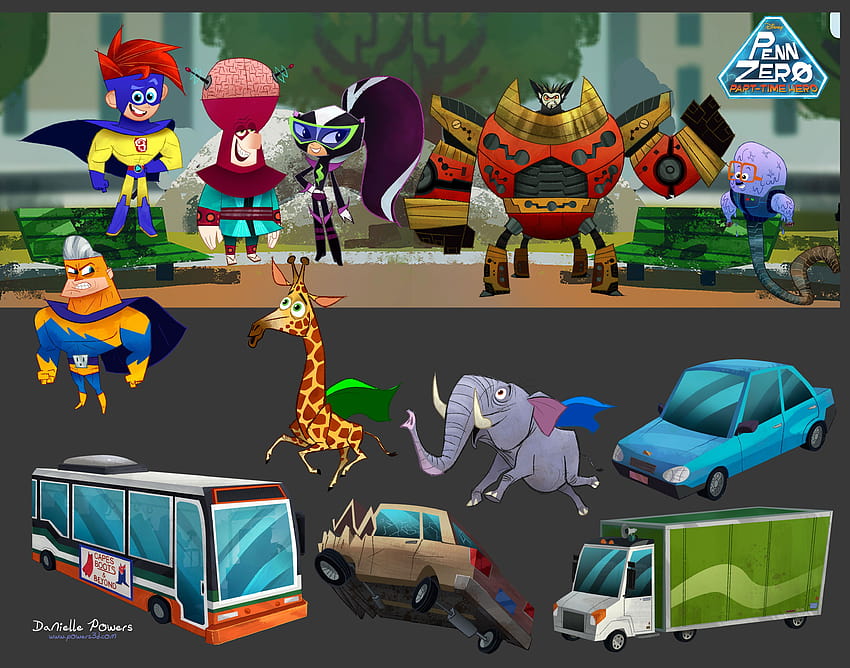 Character and Prop color for Disney's Penn Zero Designs by: Tim, penn zero part time hero HD wallpaper