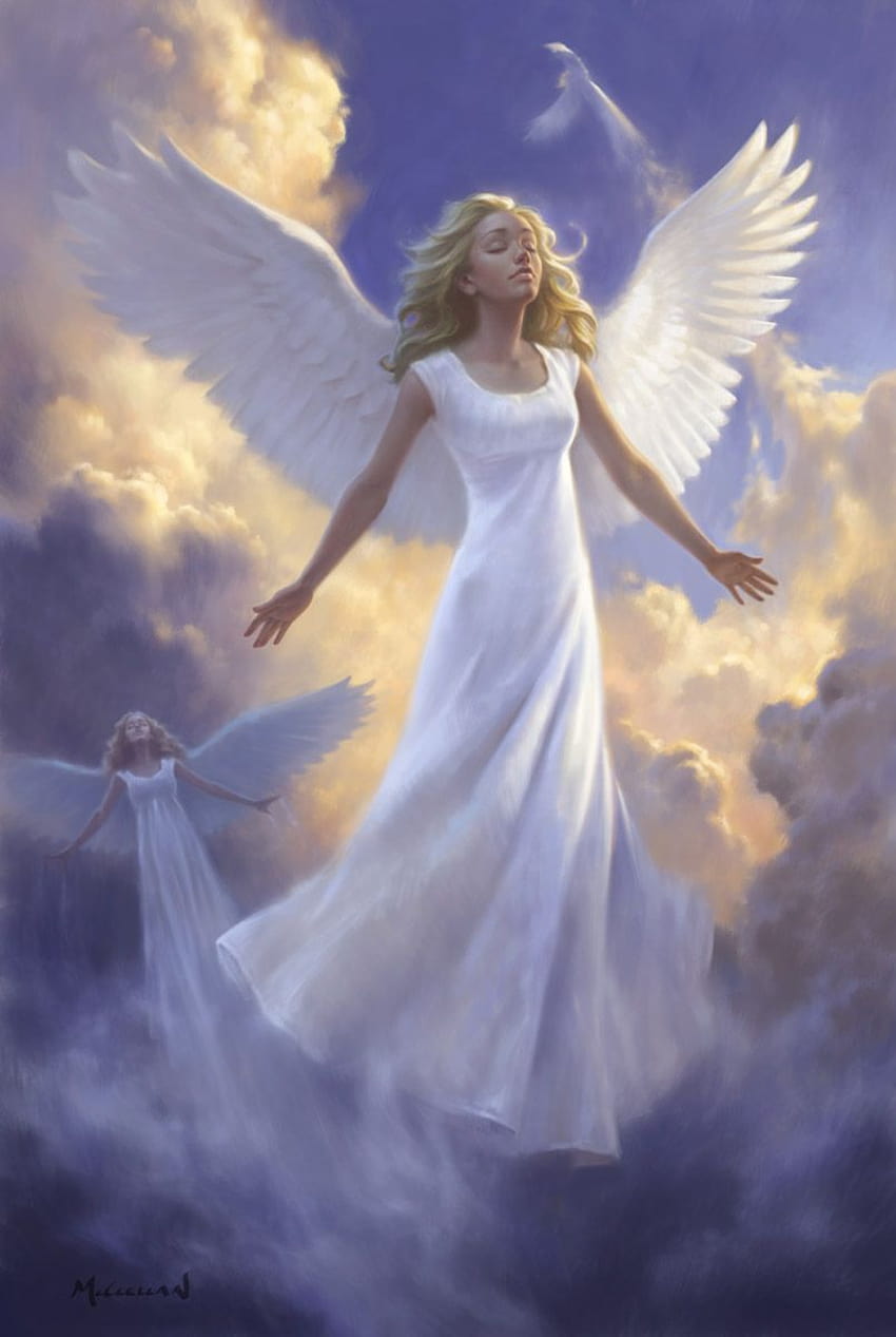 天国の天使、天国からの天使 HD電話の壁紙