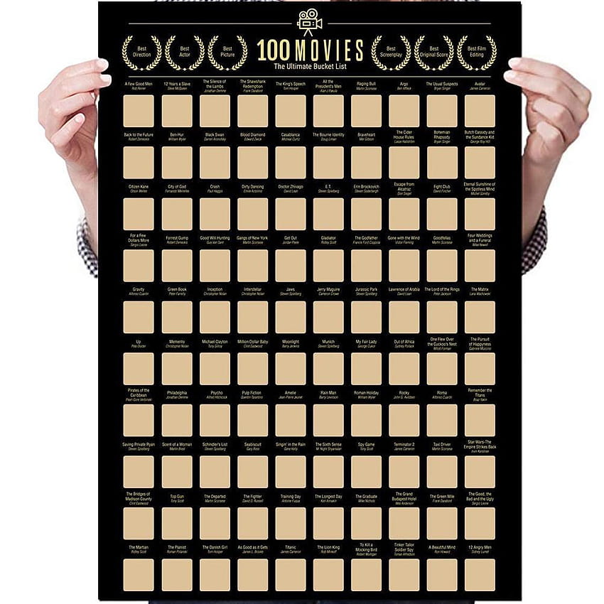 Film Scratch Off Poster Wall Decoration Smooth Movie Bucket List for Movie Lovers HD phone wallpaper